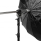 Menik SM-17AD 220cm Parabolische Paraplu zwart/zilver + statief